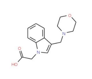 (3-Morpholin-4-ylmethyl-indol-1-yl)-acetic acid - chemical structure image