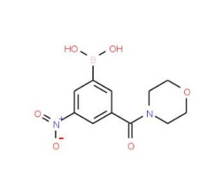 3-(Morpholine-4-carbonyl)-5-nitrophenylboronic acid (CAS 871332-80-8) - chemical structure image