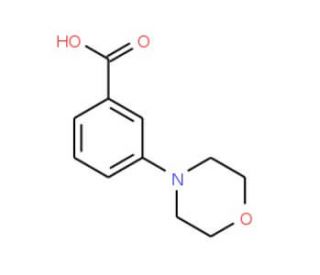 3-Morpholinobenzoic acid (CAS 215309-00-5) - chemical structure image