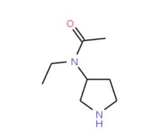 3-(N-Acetyl-N-ethylamino)pyrrolidine (CAS 115445-29-9) - chemical structure image