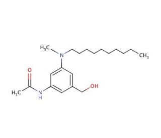 3-(N-Acetylamino)-5-(N-decyl-N-methylamino)benzyl alcohol (CAS 103955-90-4) - chemical structure image