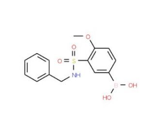 3-(N-Benzylsulphonamido)-4-methoxybenzeneboronic acid (CAS 874219-51-9) - chemical structure image