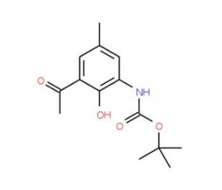 3-N-Boc-amino-2-hydroxy-5-methyl acetophenone (CAS 886362-10-3) - chemical structure image