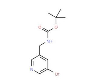 3-(N-Boc-aminomethyl)-5-bromopyridine (CAS 943722-24-5) - chemical structure image