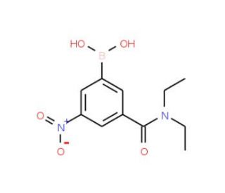 3-(N,N-Diethylaminocarbonyl)-5-nitrophenylboronic acid (CAS 871332-82-0) - chemical structure image