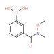 3-(N,O-Dimethylhydroxylaminocarbonyl)phenylboronic acid (CAS 723281-57-0) - chemical structure image