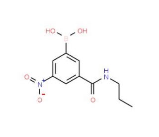 3-(N-Propylaminocarbonyl)-5-nitrophenylboronic acid (CAS 871332-88-6) - chemical structure image