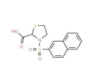 3-(Naphthalene-2-sulfonyl)-thiazolidine-2-carboxylic acid (CAS 436811-27-7) - chemical structure image