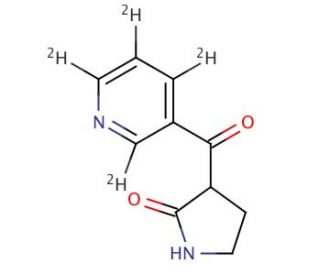 3-(Nicotinoyl-2,4,5,6-d4)-2-pyrrolidinone - chemical structure image