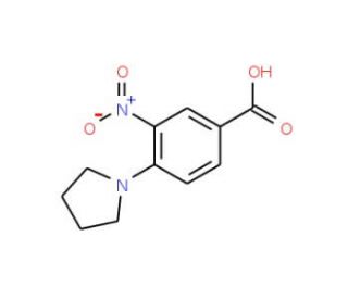 3-Nitro-4-pyrrolidin-1-yl-benzoic acid (CAS 40832-81-3) - chemical structure image