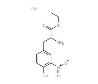 3-Nitro-L-tyrosine ethyl ester hydrochloride (CAS 66737-54-0) - chemical structure image