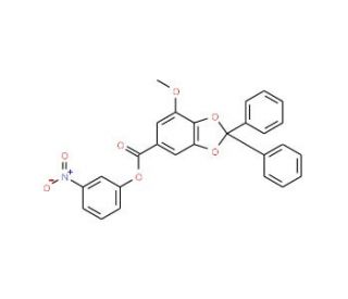 3-Nitrophenyl 7-methoxy-2,2-diphenyl-1,3-benzodioxole-5-carboxylate - chemical structure image