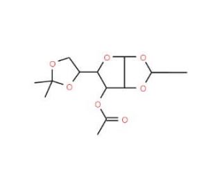 3-O-Acetyl-1,2:5,6-di-O-isopropylidene-a-D-glucofuranose (CAS 16713-80-7) - chemical structure image