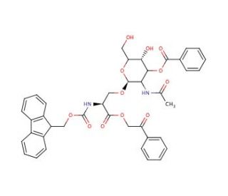 3-O-Benzoyl-N-acetyl-&alpha;-D-galactosaminyl-1-O-N-(Fmoc)serine Phenacylester (CAS 172939-67-2) - chemical structure image