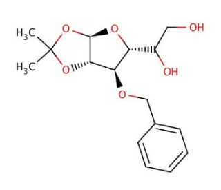3-O-Benzyl-1,2-O-isopropylidene-&alpha;-D-glucofuranose (CAS 22529-61-9) - chemical structure image