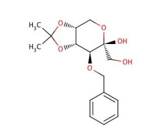 3-O-Benzyl-4,5-O-(1-methylethyldiene)-&beta;-D-fructopyranose - chemical structure image
