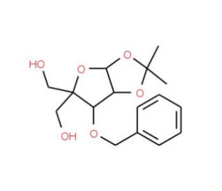 3-O-Benzyl-4-(hydroxymethyl)-1,2-O-isopropylidene-a-D-ribofuranose (CAS 63593-03-3) - chemical structure image