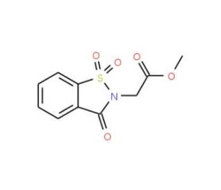 3-Oxo-1,2-benzoisothiazoline-2-acetic Acid Methyl Ester 1,1-Dioxide (CAS 6639-62-9) - chemical structure image