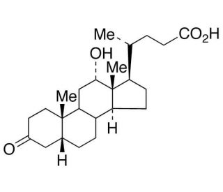 3-Oxo-12&alpha;-hydroxy-5&beta;-cholanoic Acid (CAS 4185-01-7) - chemical structure image