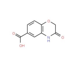 3-oxo-3,4-dihydro-2H-1,4-benzoxazine-6-carboxylic acid (CAS 134997-87-8) - chemical structure image