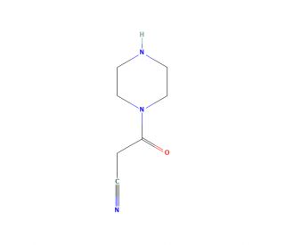 3-oxo-3-piperazin-1-ylpropanenitrile - chemical structure image