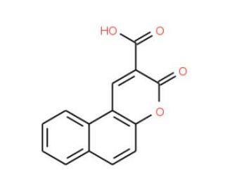 3-Oxo-3H-benzo[f]chromene-2-carboxylic acid (CAS 4361-00-6) - chemical structure image