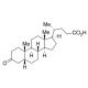 3-Oxo-5β-cholanoic Acid (CAS 1553-56-6) - chemical structure image