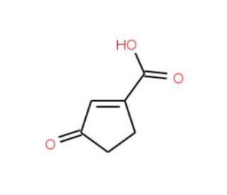 3-Oxo-cyclopent-1-enecarboxylic acid (CAS 108384-36-7) - chemical structure image
