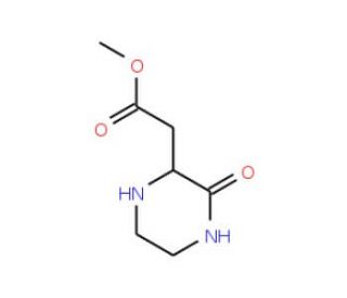 (3-Oxo-piperazin-2-yl)-acetic acid methyl ester (CAS 89852-17-5) - chemical structure image