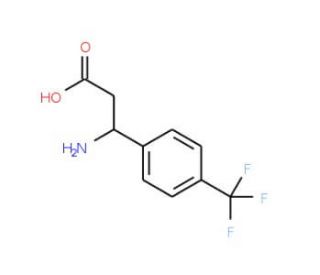 3-(p-trifluoromethylphenyl)-DL-beta-alanine (CAS 180263-44-9) - chemical structure image