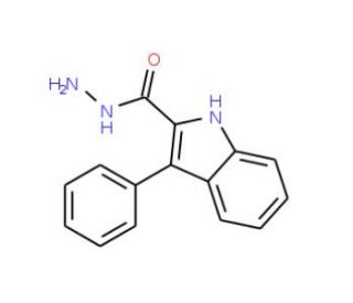 3-Phenyl-1H-indole-2-carbohydrazide (CAS 105492-12-4) - chemical structure image