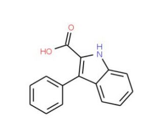 3-Phenyl-1H-indole-2-carboxylic acid (CAS 6915-67-9) - chemical structure image