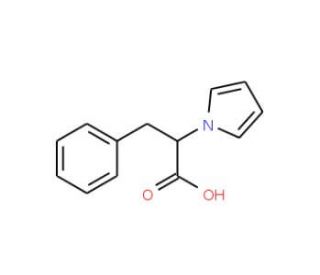 3-Phenyl-2-(1H-pyrrol-1-yl)propanoic acid (CAS 46687-57-4) - chemical structure image