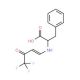 3-Phenyl-2-(4,4,4-trifluoro-3-oxo-but-1-enylamino)-propionic acid (CAS 133992-79-7) - chemical structure image