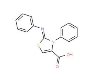 3-Phenyl-2-(phenylimino)-1,3-thiazole-4(3H)-carboxylic acid - chemical structure image