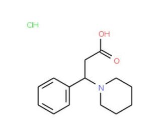 3-Phenyl-3-piperidin-1-yl-propionic acid hydrochloride - chemical structure image