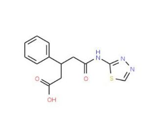 3-Phenyl-4-([1,3,4]thiadiazol-2-ylcarbamoyl)-butyric acid - chemical structure image