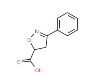 3-Phenyl-4,5-dihydro-isoxazole-5-carboxylic acid - chemical structure image