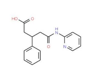 3-Phenyl-4-(pyridin-2-ylcarbamoyl)-butyric acid - chemical structure image