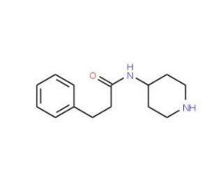3-phenyl-N-piperidin-4-ylpropanamide - chemical structure image