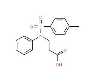 3-[Phenyl-(toluene-4-sulfonyl)-amino]-propionic acid (CAS 65148-06-3) - chemical structure image