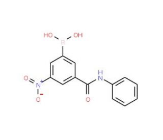 3-(Phenylaminocarbonyl)-5-nitrophenylboronic acid (CAS 871332-91-1) - chemical structure image