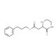 3-Phenylpropyl 2-(3-oxo-2-piperazinyl)acetate - chemical structure image