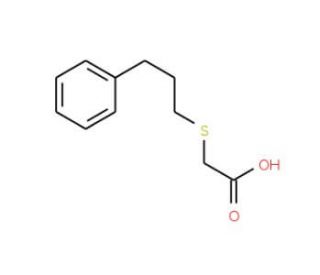 [(3-phenylpropyl)thio]acetic acid (CAS 30134-08-8) - chemical structure image
