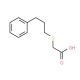 [(3-phenylpropyl)thio]acetic acid (CAS 30134-08-8) - chemical structure image