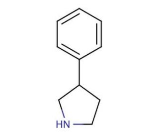 3-Phenylpyrrolidine (CAS 936-44-7) - chemical structure image
