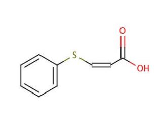 3-(Phenylthio)acrylic acid, mixture of cis and trans (CAS 63413-91-2) - chemical structure image