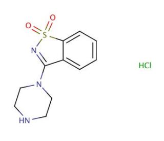 3-(piperazin-1-yl)-1&lambda;{6},2-benzothiazole-1,1-dione hydrochloride - chemical structure image