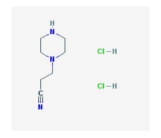 3-(piperazin-1-yl)propanenitrile dihydrochloride (CAS 1044707-28-9) - chemical structure image