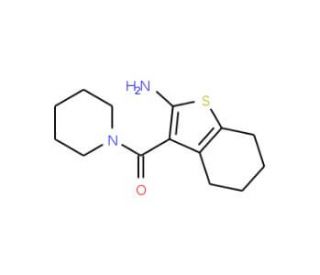 3-(Piperidin-1-ylcarbonyl)-4,5,6,7-tetrahydro-1-benzothien-2-ylamine (CAS 331760-59-9) - chemical structure image